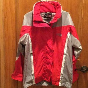 Red and gray North Face jacket size S
